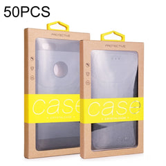 50 PCS Kraft Paper Phone Case Leather Case Packaging Box, L 5.8-6.7 Inch, S 4.7 Inch