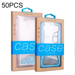 50 PCS Kraft Paper Phone Case Leather Case Packaging Box, L 5.8-6.7 Inch, S 4.7 Inch