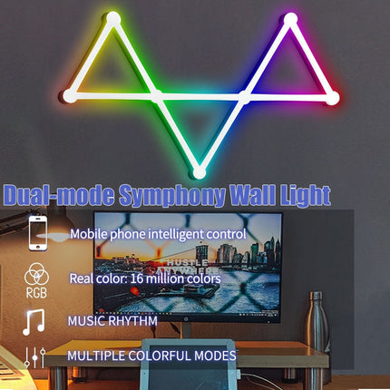 JSK-P22 Smart RGB Mosaic Light Rhythm Light Support Amazon Alexa / Google Assistant /DuerOS, US Plug, EU Plug, UK Plug