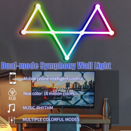 JSK-P22 Smart RGB Mosaic Light Rhythm Light Support Amazon Alexa / Google Assistant /DuerOS, US Plug, EU Plug, UK Plug