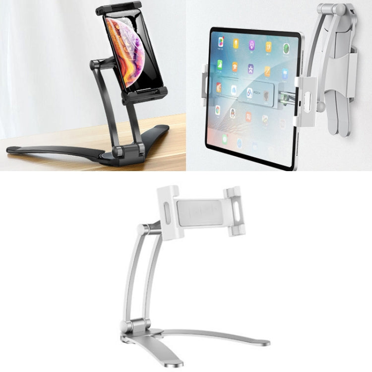 Multifunctional Mobile Phone Tablet Wall Hanging Desktop Aluminum Alloy Holder with Wall Base