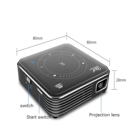 P11 4K HD DLP Mini 3D Projector 4G + 32G Smart Micro Convenient Projector, UK Plug, AU Plug