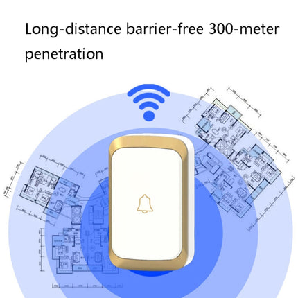 CACAZI A20 Smart Home Wireless Doorbell Digital Music Remote Control Waterproof Doorbell