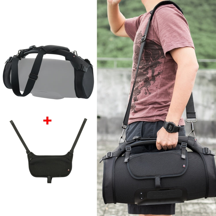 Bluetooth Speaker Single Shoulder Strap Case + Phone Bag Set For JBL Boombox 1/2, Case + Phone Bag Black