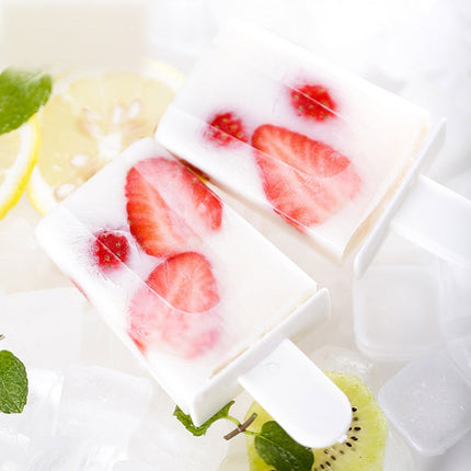 Home Made Popsicle Ice Cream Mold Set, White, Green, Blue