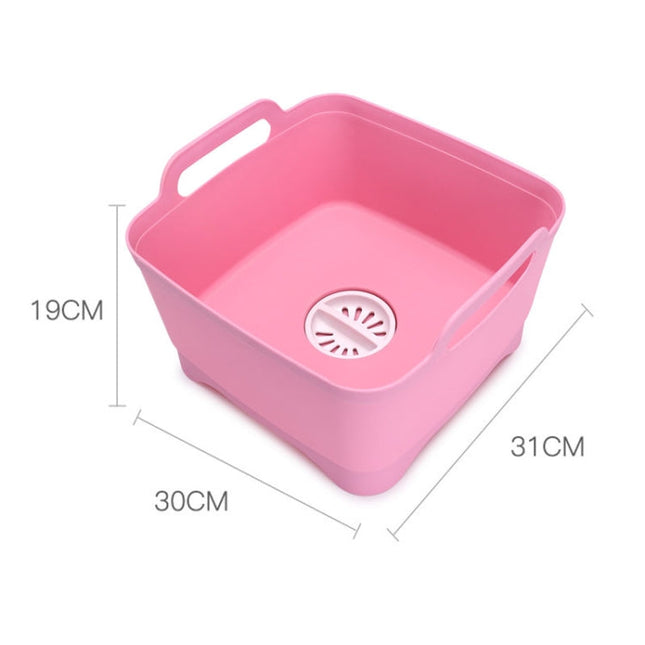 2 PCS Multifunctional Mobile Sink Kitchen Plastic Vegetable Washing Basket Fruit And Vegetable Storage Drain Basket
