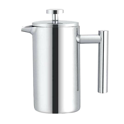 304 Stainless Steel French Pressure Coffee Pot Hand Made Tea Pot, 350ml, 800ml, 1000ml