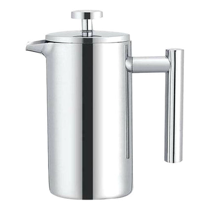 304 Stainless Steel French Pressure Coffee Pot Hand Made Tea Pot, 350ml, 800ml, 1000ml