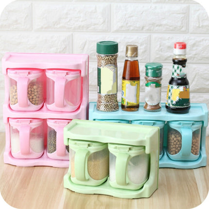 Plastic Seasoning Box Multi-purpose Combination Seasoning Rack Kitchen Supplies, One Grid, Two Grid, Three Grid, Four Grid