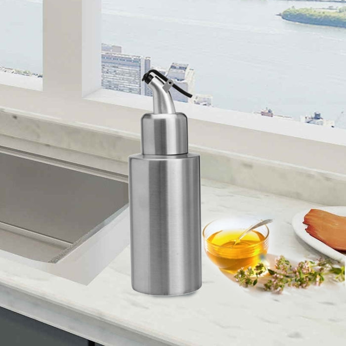 Cylindrical Seasoning Bottle Stainless Steel Oil Pot, Capacity:350 ml(B)