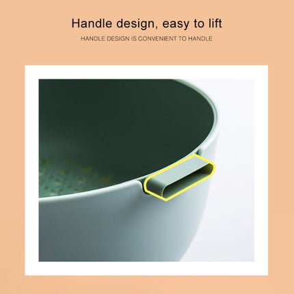 Kitchen Rice Pan Double-dish Vegetable Drain Basket Plastic Fruit Basket