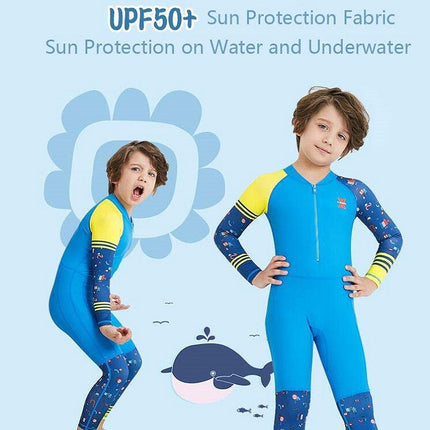 DIVE & SAIL LS-18822 Children Diving Suit Outdoor Sunscreen One-piece Swimsuit