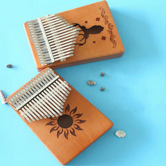 17-tone Kalimba Portable Thumb Piano, Mahogany-Classic Deer, Bamboo-Classic Deer, Mahogany-Sun God, Mahogany-Six-Pointed Star, Mahogany-Blue (Classic Deer), Spruce-Classic Deer, White-Classic Deer, Acacia-Classic Deer, Sapele-Classic Deer��������������...