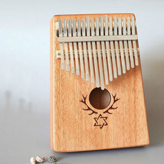 17-tone Kalimba Portable Thumb Piano, Mahogany-Classic Deer, Bamboo-Classic Deer, Mahogany-Sun God, Mahogany-Six-Pointed Star, Mahogany-Blue (Classic Deer), Spruce-Classic Deer, White-Classic Deer, Acacia-Classic Deer, Sapele-Classic Deer��������������...