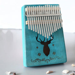 17-tone Kalimba Portable Thumb Piano, Mahogany-Classic Deer, Bamboo-Classic Deer, Mahogany-Sun God, Mahogany-Six-Pointed Star, Mahogany-Blue (Classic Deer), Spruce-Classic Deer, White-Classic Deer, Acacia-Classic Deer, Sapele-Classic Deer��������������...