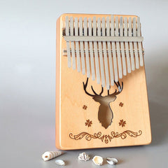17-tone Kalimba Portable Thumb Piano, Mahogany-Classic Deer, Bamboo-Classic Deer, Mahogany-Sun God, Mahogany-Six-Pointed Star, Mahogany-Blue (Classic Deer), Spruce-Classic Deer, White-Classic Deer, Acacia-Classic Deer, Sapele-Classic Deer��������������...