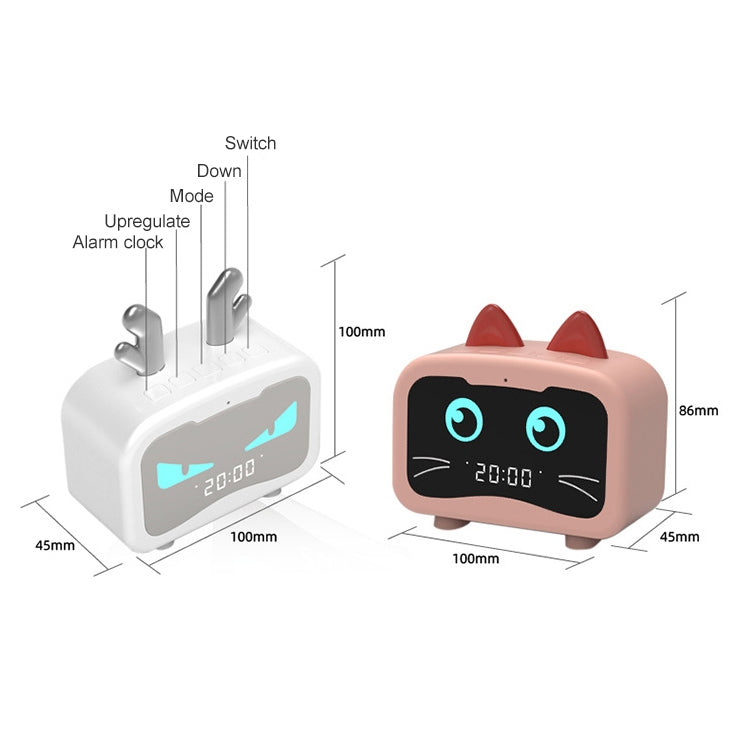 Creative Smart Wireless Mini Bluetooth Speaker Portable Computer Subwoofer Speaker with Alarm Clock, Cool Cool Dragon-Black, Cool Dragon-White, Cute Cat-White, Cute Cat-Pink