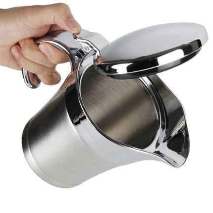304 Stainless Steel Sauce Cup Steak Sauce Pot Tomato Sauce Bottle Double Insulated Seasoning Pot, Capacity: 450ml, Stainless Steel Sauce Cup