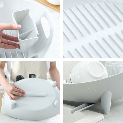 Tableware Storage Drain Dish Rack Multi-function Kitchen Utensil Rack