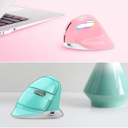 DELUX M618Mini Colorful Wireless Luminous Vertical Mouse Bluetooth Rechargeable Vertical Mouse