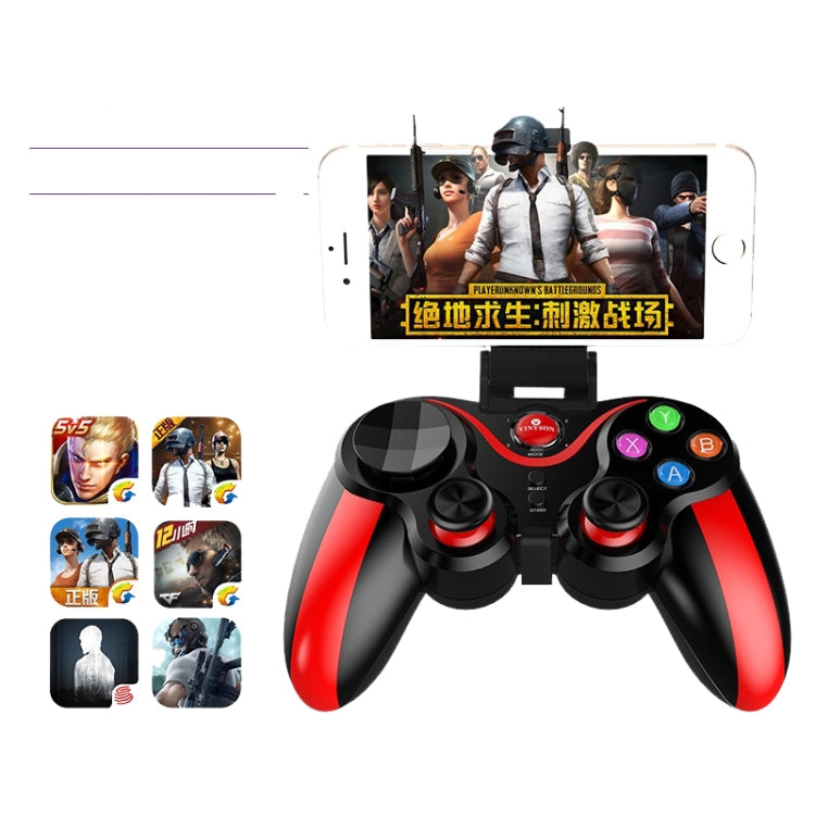 IOS Android Game Handle Bluetooth Direct Connection Handle PC TV Game Handle, 013 Blue, 013 Red