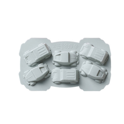 6 PCS Creative Cake Chocolate Mold 3D Car Cartoon Household Silicone Baking Ice Tray Mold, 3D Car Shape (Blue), 3D Car Shape(Pink)