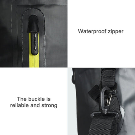 Rhinowalk Bicycle Backpack Full Waterproof Shelf Bag 25L Unilateral Frame Bag Long-distance Travel Bicycle Bag, Black Green, Full Black