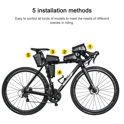 Rhinowalk Bicycle Front Tube Bag Waterproof Mobile Phone Touch Screen Multi-function Bicycle Handlebar Bag