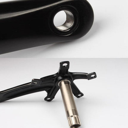 Litepro Folding Bicycle LP Hollow One-piece Crank Tooth Disc Bottom Axle Modified SP8, Left and Right Crank+Bottom Bracket