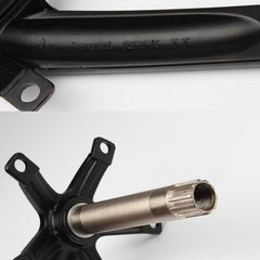 Litepro Folding Bicycle LP Hollow One-piece Crank Tooth Disc Bottom Axle Modified SP8, Left and Right Crank+Bottom Bracket