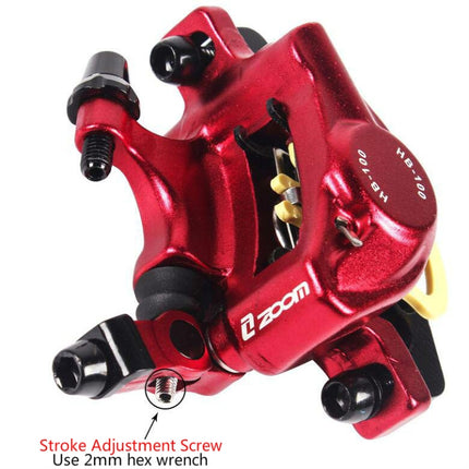 ZOOM HB100 Mountain Bike Hydraulic Brake Caliper Folding Bike Cable Pull Hydraulic Disc Brake Caliper, Front, Rear, Front and Rear