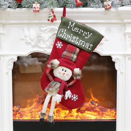 Christmas Decorations Christmas Socks Christmas Tree Pendant Children Gift Candy Bag, Senior, Snowman, Elk