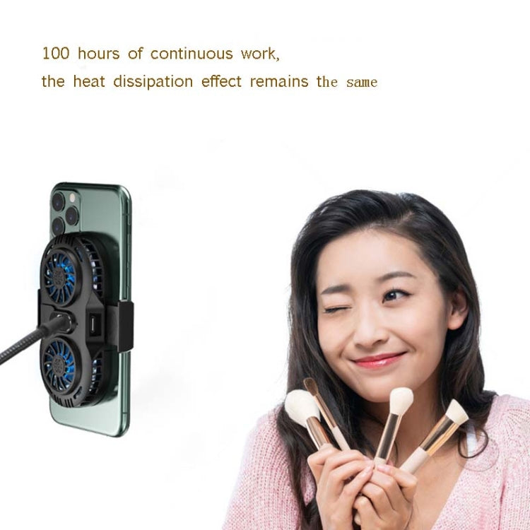 AH-102 Type-C / USB-C + USB Interface Dual Cooling And Fast Cooling Mobile Phone Radiator for 4-6.5 inch Mobile Phones, Power Cable Length: 1.5m, Black, White