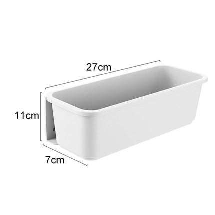 Wall-mounted Drawer Type Kitchen Spice Rack Perforation-free Household Cabinets & Kitchenware Storage Rack, White, Gray