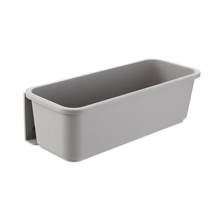 Wall-mounted Drawer Type Kitchen Spice Rack Perforation-free Household Cabinets & Kitchenware Storage Rack, White, Gray