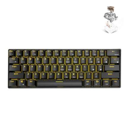 RK61 61 Keys Bluetooth / Wireless Dual Modes Tablet Mobile Gaming Mechanical Keyboard, Cable Length: 1.5m, Tea Shaft, Green Shaft, Red Shaft