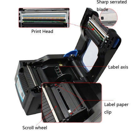 Xprinter XP-370B Barcode Printer Self-adhesive QR Code Printer Label Clothing Tag Thermal Ticket Machine