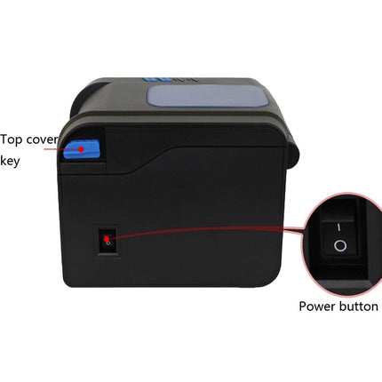 Xprinter XP-370B Barcode Printer Self-adhesive QR Code Printer Label Clothing Tag Thermal Ticket Machine