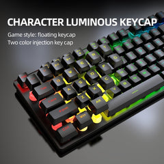 ZIYOULANG T3 Wireless Charging Gaming Lighted Keyboard and Mouse Set, T3 Black Rainbow Light