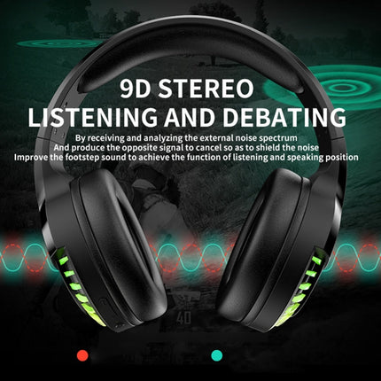 SH33 Bluetooth Wired Dual-mode RGB Headset Mobile Phone Heavy Bass Noise Reduction Gaming Headset, Black, Pink