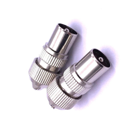 50 PCS Metal Antenna TV Plug Video Radio Frequency Cable Plug RF Male Head