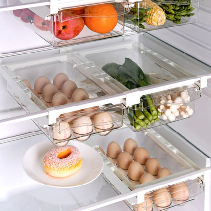 Refrigerator Storage Box Drawer Type Square Household Multifunctional Food Preservation Box, 1 Egg Box, 1 Fresh Box, 2 Egg Box, 2 Fresh Box, 1 Egg Box + 1 Fresh Box, 1 Box Without Hook