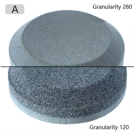 2 PCS Double-Sided Whetstone Kitchen Knives Round Knife Sharpener, Style:B, A, B