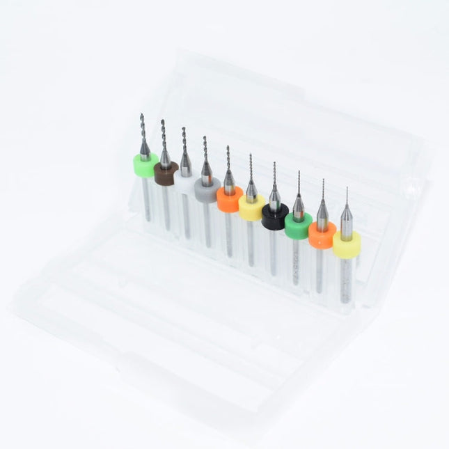 10pcs 0.3mm to 1.2mm PCB mini drill Bit tungsten steel carbide for print circuit board cnc drill Bits Machine, 0.3-1.2mm