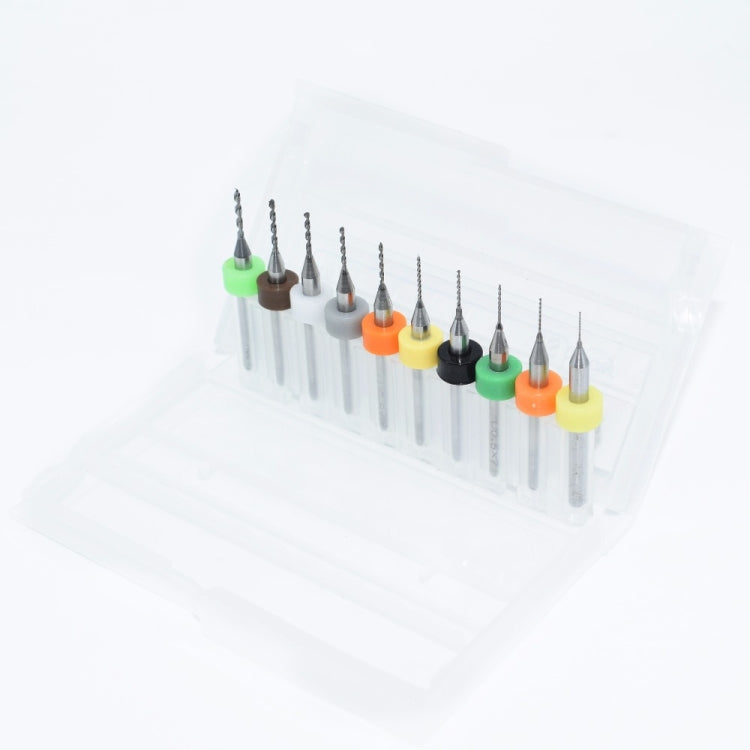10pcs 0.3mm to 1.2mm PCB mini drill Bit tungsten steel carbide for print circuit board cnc drill Bits Machine, 0.3-1.2mm