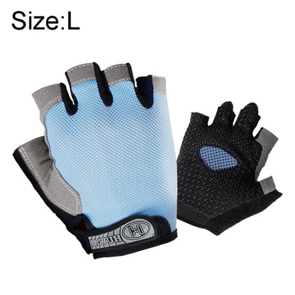 Summer Men Women Fitness Gloves Gym Weight Lifting Cycling Yoga Training Thin Breathable Antiskid Half Finger Gloves, S, L, XL, M