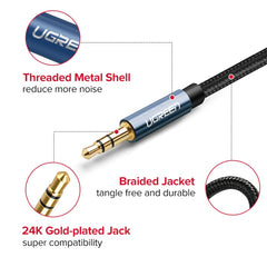 Ugreen AV112 Audio Cable 3.5mm Speaker Line Aux Cable, 0.5m, 1m, 1.5m, 2m, 3m, 5m