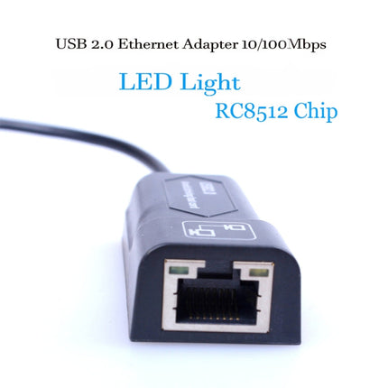 USB to RJ45 10/100 Mbps USB Ethernet Adapter Network card, USB 2.0 100Mbps