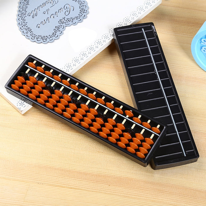 Plastic Abacus 15 Digits Arithmetic Tool Math Learn Aid Caculating Toys Gifts for Kids, 15 Digits Arithmetic Tool Math Abacus