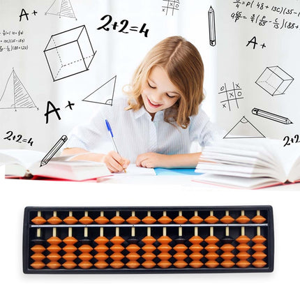 Plastic Abacus 15 Digits Arithmetic Tool Math Learn Aid Caculating Toys Gifts for Kids, 15 Digits Arithmetic Tool Math Abacus
